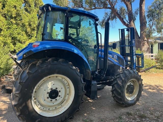 Photo 3. New Holland T5.95 Tractor with Burder Forklift