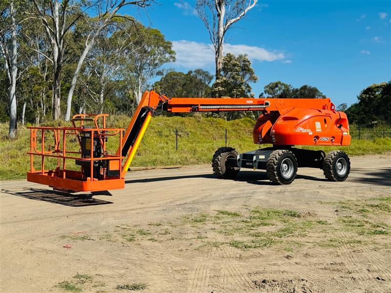 Photo 2. JLG 460SJ 46ft all terrain boom scissor lift elevated work platform
