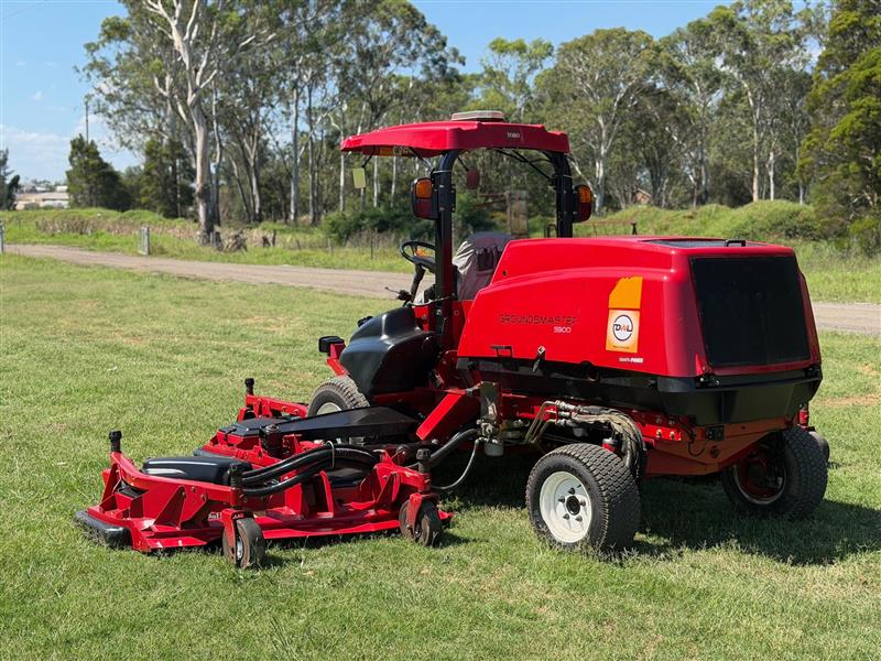 Photo 4. Toro Groundsmaster 5900 wide area ride on diesel commercial lawn mower