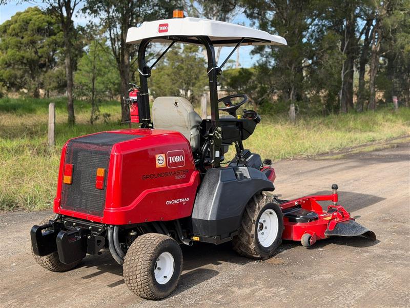 Photo 4. Toro 3200 diesel out front deck ride on lawn mower