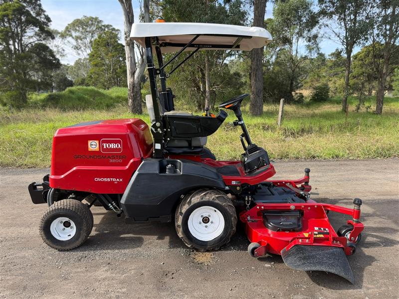 Photo 5. Toro 3200 diesel out front deck ride on lawn mower
