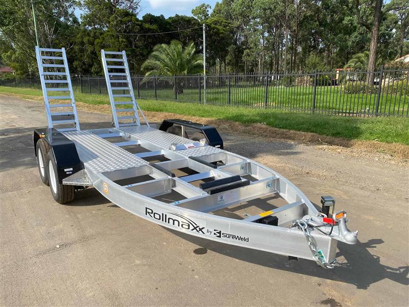 Sureweld 3.5T aluminium excavator loader trailer
