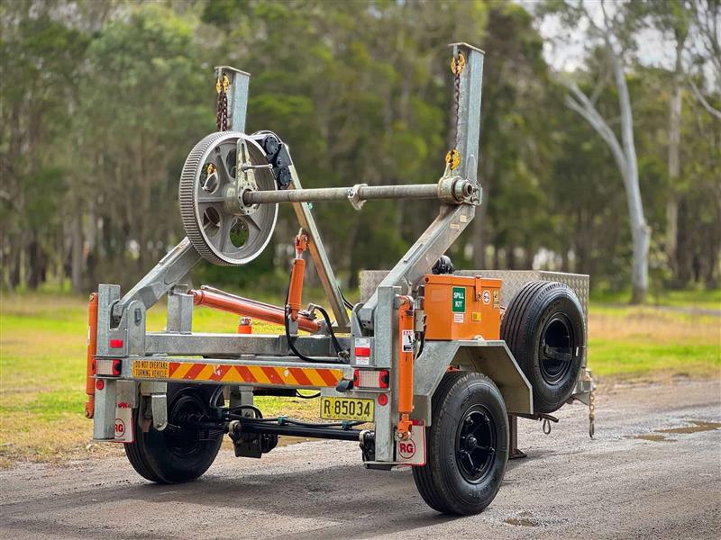 Redmond Gary 5T self loading cable drum trailer