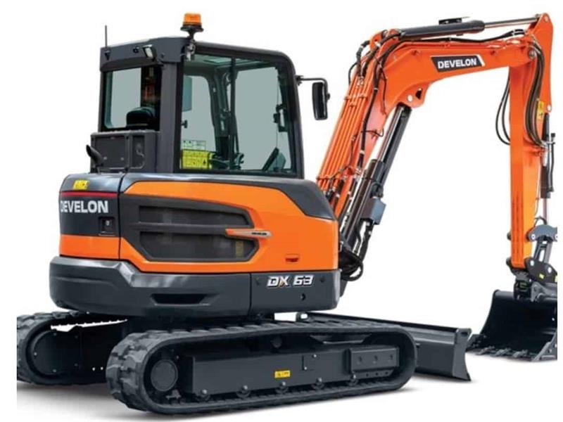 Develon DX63Z-7 6.3T tracked excavator