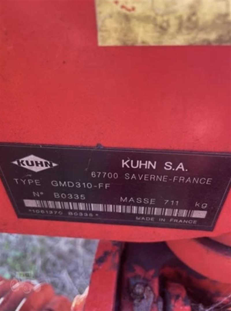 Photo 3. Kuhn GMD310 hay mower