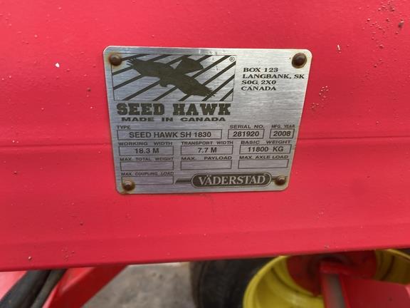 Photo 2. Seed Hawk SH 830 airseeder