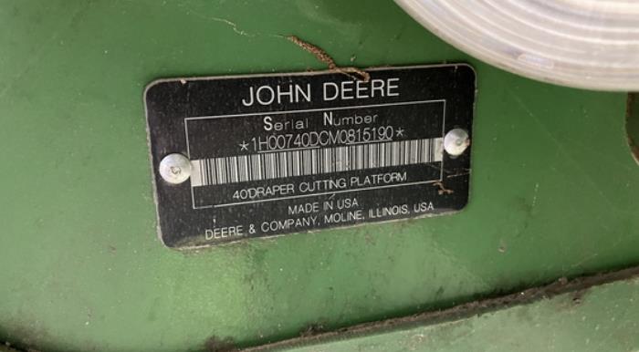 Photo 4. John Deere S790 combine harvester