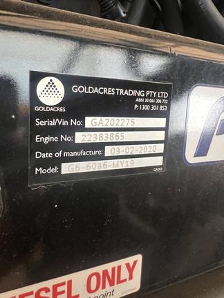 Photo 2. Goldacres G6 self propelled sprayer