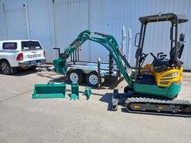 Photo 2. Lovol FR18E-U 1.8T excavator with trailer & 6 attachments