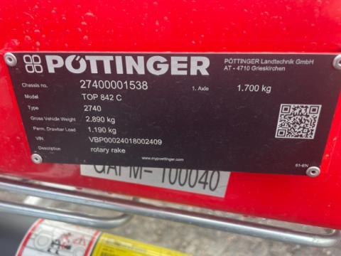 Photo 3. Pottinger TOP 842C rake